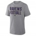 Футболка Baltimore Ravens Fanatics Heather Gray First Down Tribute Tri-Blend