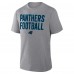 Футболка Carolina Panthers Fanatics Heather Gray First Down Tribute Tri-Blend