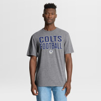 Indianapolis Colts Fanatics Heather Gray First Down Tribute Tri-Blend T-Shirt