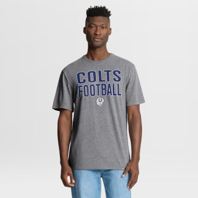 Indianapolis Colts Fanatics Heather Gray First Down Tribute Tri-Blend T-Shirt