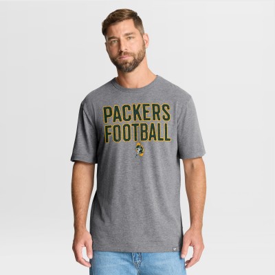 Футболка Green Bay Packers Fanatics Heather Gray First Down Tribute Tri-Blend