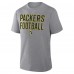Футболка Green Bay Packers Fanatics Heather Gray First Down Tribute Tri-Blend