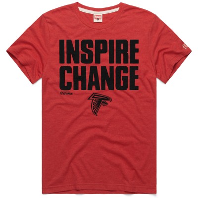 Футболка Unisex Atlanta Falcons Homage Red 2024 Inspire Change Tri-Blend