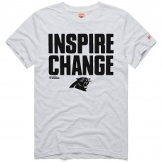 Футболка Unisex Carolina Panthers Homage Ash 2024 Inspire Change Tri-Blend
