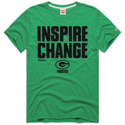 Футболка Unisex Green Bay Packers Homage Green 2024 Inspire Change Tri-Blend