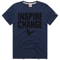 Футболка Unisex Houston Texans Homage Navy 2024 Inspire Change Tri-Blend