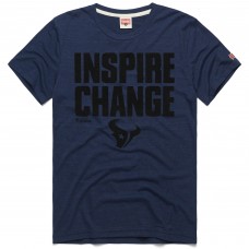 Футболка Unisex Houston Texans Homage Navy 2024 Inspire Change Tri-Blend