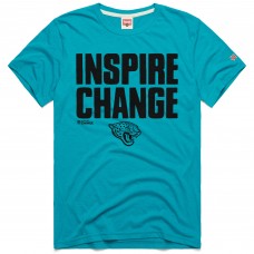 Unisex Jacksonville Jaguars Homage Teal 2024 Inspire Change Tri-Blend T-Shirt