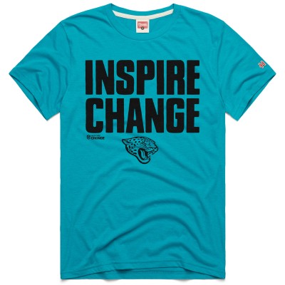 Unisex Jacksonville Jaguars Homage Teal 2024 Inspire Change Tri-Blend T-Shirt