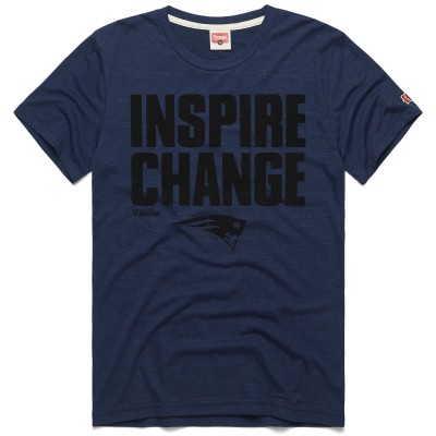 Unisex New England Patriots Homage Navy 2024 Inspire Change Tri-Blend T-Shirt