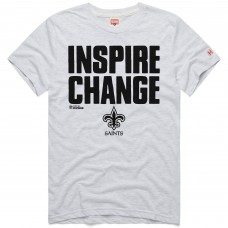 Футболка Unisex New Orleans Saints Homage Ash 2024 Inspire Change Tri-Blend