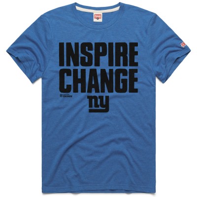 Unisex New York Giants Homage Royal 2024 Inspire Change Tri-Blend T-Shirt