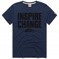 Unisex Seattle Seahawks Homage College Navy 2024 Inspire Change Tri-Blend T-Shirt