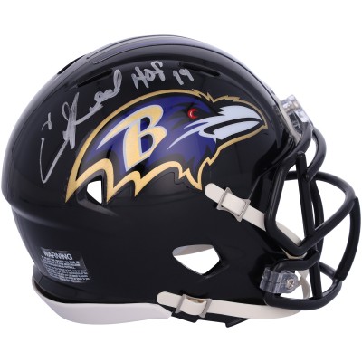 Ed Reed Baltimore Ravens Autographed Fanatics Authentic Speed Mini Helmet with HOF 19 Inscription