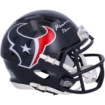 Nico Collins Houston Texans Autographed Fanatics Authentic Riddell Speed Mini Helmet