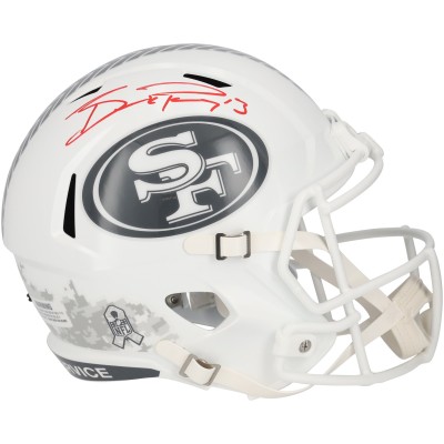 Brock Purdy San Francisco 49ers Autographed Fanatics Authentic 2024 Salute to Service Speed Replica Helmet