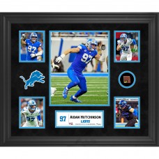 Aidan Hutchinson Detroit Lions Fanatics Authentic 20 x 24 Five-Photo Collage with a with a Piece of Game-Used Football
