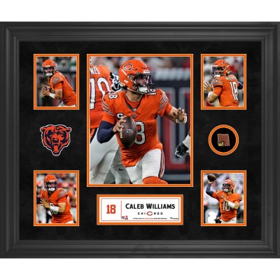 Caleb Williams Chicago Bears Fanatics Authentic Framed 20 x 24 5-Photo Collage with a Piece of Game-Used Football
