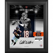 Caleb Williams Chicago Bears Fanatics Authentic Facsimile Signature 11 x 14 Impact Collage with a Piece of Game-Used Football - Limited Edition of 250