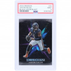 Justin Fields Chicago Bears 2023 Panini Obsidian Color Blast #24 PSA Authenticated 9 Card