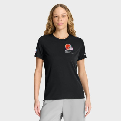 Женская футболка Cleveland Browns Nike 2025 NFL Crucial Catch Tri-Blend Dri-FIT - Black