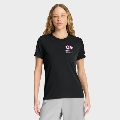 Женская футболка Kansas City Chiefs Nike 2025 NFL Crucial Catch Tri-Blend Dri-FIT - Black