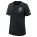Женская футболка Miami Dolphins Nike 2025 NFL Crucial Catch Tri-Blend Dri-FIT - Black
