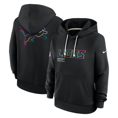 Женская толстовка Detroit Lions Nike 2025 NFL Crucial Catch Sideline Standard Issue Dri-FIT - Black