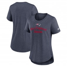 Женская New England Patriots Nike Navy Script Tri-Blend T-Shirt Женская New England Patriots Nike Navy Script Tri-Blend T-Shirt