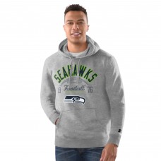 Seattle Seahawks Starter Heather Gray Pullover Hoodie