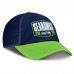 Бейсболка Seattle Seahawks Fanatics College Navy/Neon Green Franchise Trucker
