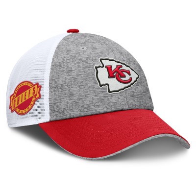 Бейсболка Kansas City Chiefs Fanatics Gray/Red Option Trucker