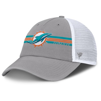 Бейсболка Miami Dolphins Fanatics Gray Singleback Trucker