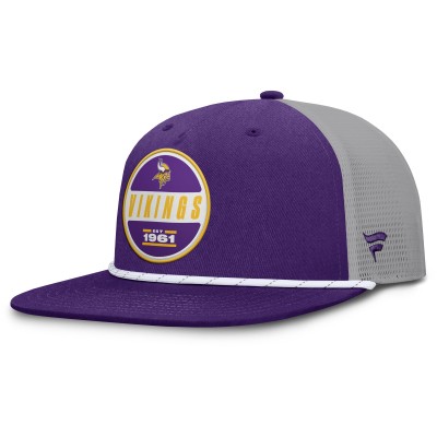 Бейсболка Minnesota Vikings Fanatics Purple/Gray Edge Rush Trucker