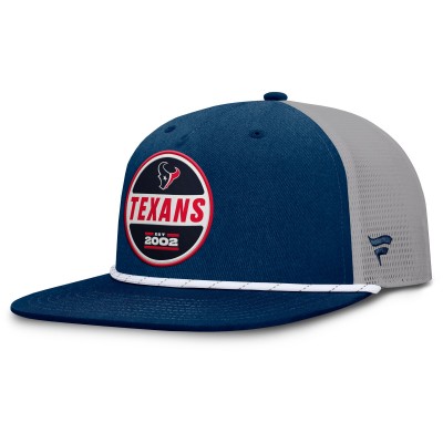 Бейсболка Houston Texans Fanatics Navy/Gray Edge Rush Trucker