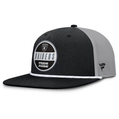 Бейсболка Las Vegas Raiders Fanatics Black/Gray Edge Rush Trucker