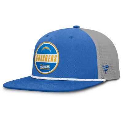 Бейсболка Los Angeles Chargers Fanatics Powder Blue/Gray Edge Rush Trucker