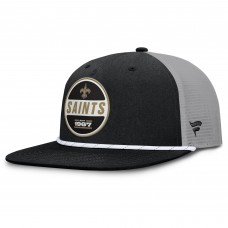Бейсболка New Orleans Saints Fanatics Black/Gray Edge Rush Trucker