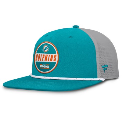 Бейсболка Miami Dolphins Fanatics Aqua/Gray Edge Rush