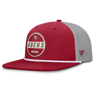 Бейсболка San Francisco 49ers Fanatics Scarlet/Gray Edge Rush Trucker