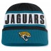 Jacksonville Jaguars Fanatics Black/Teal Oskie Cuffed Knit Hat