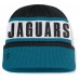 Jacksonville Jaguars Fanatics Black/Teal Oskie Cuffed Knit Hat