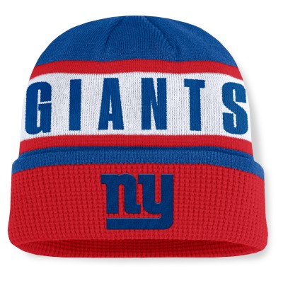 New York Giants Fanatics Royal/Red Oskie Cuffed Knit Hat