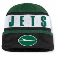 New York Jets Fanatics Green/Black Oskie Cuffed Knit Hat New York Jets Fanatics Green/Black Oskie Cuffed Knit Hat