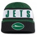 New York Jets Fanatics Green/Black Oskie Cuffed Knit Hat New York Jets Fanatics Green/Black Oskie Cuffed Knit Hat