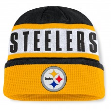 Pittsburgh Steelers Fanatics Black/Gold Oskie Cuffed Knit Hat