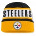 Pittsburgh Steelers Fanatics Black/Gold Oskie Cuffed Knit Hat