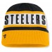 Pittsburgh Steelers Fanatics Black/Gold Oskie Cuffed Knit Hat