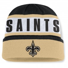 New Orleans Saints Fanatics Black/Gold Oskie Cuffed Knit Hat