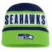 Seattle Seahawks Fanatics College Navy/Neon Green Oskie Cuffed Knit Hat Seattle Seahawks Fanatics College Navy/Neon Green Oskie Cuffed Knit Hat